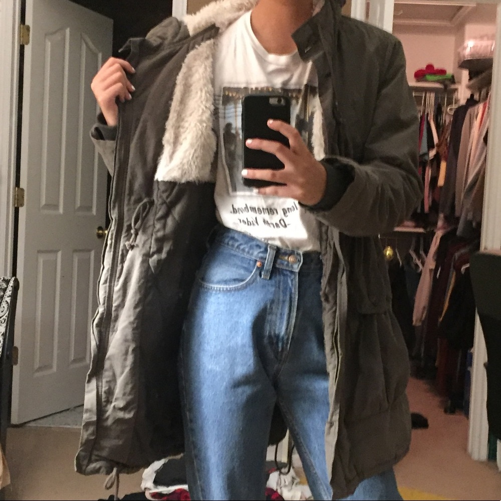 Army Green Coat from H&M